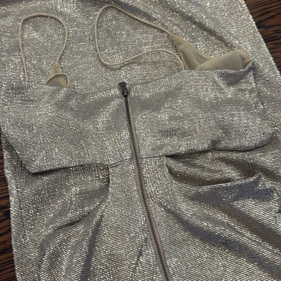 Alice + Olivia Shimmering Gold Backless Dress - Picture 5 of 5